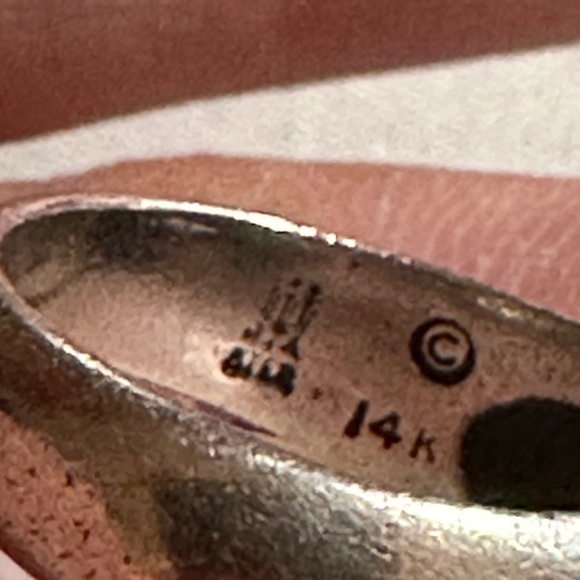 JAMES AVERY CROSS HEART RING 14K Gold And Sterling 6.3g Crosslet Signet Small 4 - Picture 10 of 12